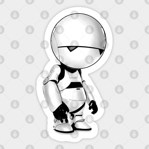 Marvin The Paranoid Android (film) Sticker by Stupiditee